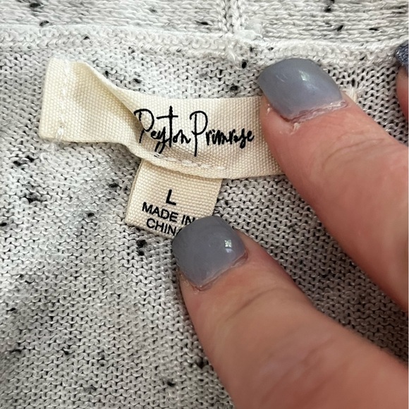 Peyton primrose grey large speckled cardigan - Picture 8 of 9